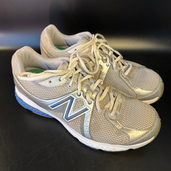 New Balance MW665SB Walking Shoes Mens 9.5 4E‎ Extra Wide Silver Blue - Picture 1 of 7